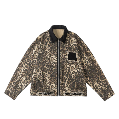 FIERCE PATTERN LEOPARD JACKET